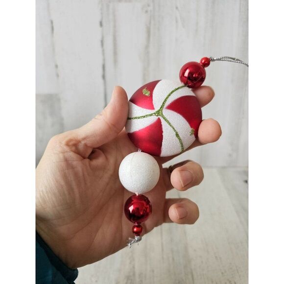 Santa bucket ornament feather glitter red ornament Xmas set tree - Picture 12 of 13